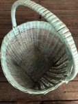 画像7: Antique Primitive Baskets Green (J217)