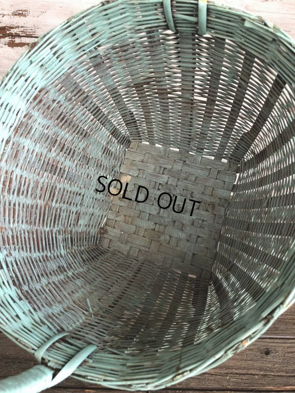 画像6: Antique Primitive Baskets Green (J217)