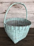 画像1: Antique Primitive Baskets Green (J217) (1)