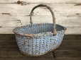 画像1: Antique Primitive Baskets Blue (J215) (1)