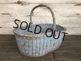 Antique Primitive Baskets Blue (J215)