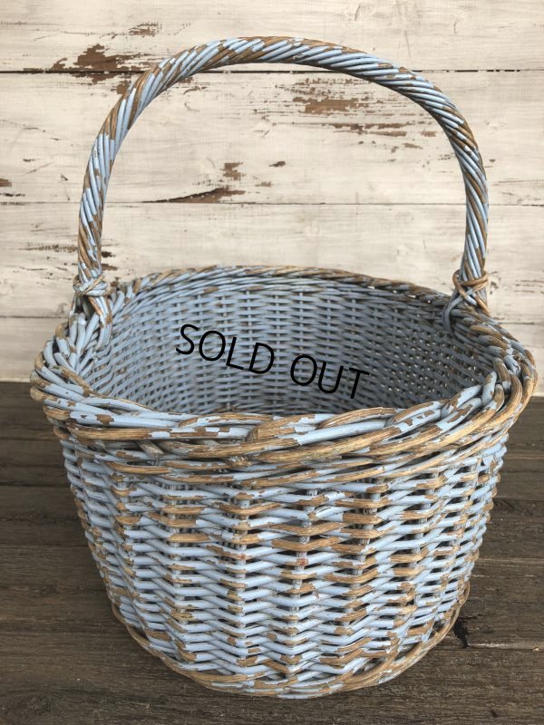 画像3: Antique Primitive Baskets Blue (J215)