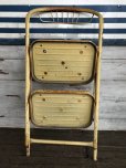 画像9: Vintage Folding Step Stool Chair Yellow (J255)  