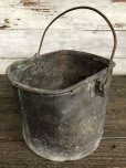 画像1: Vintage Heavy Metal Galvanzed Bucket Pail Can (J252)   (1)