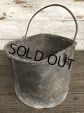 Vintage Heavy Metal Galvanzed Bucket Pail Can (J252)  