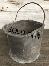 Vintage Heavy Metal Galvanzed Bucket Pail Can (J252)  