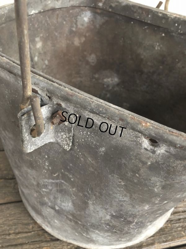 画像8: Vintage Heavy Metal Galvanzed Bucket Pail Can (J252)  