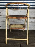 画像5: Vintage Folding Step Stool Chair Yellow (J255)  