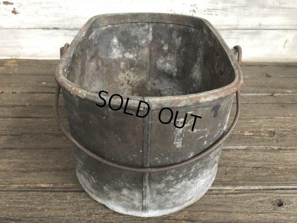 画像4: Vintage Heavy Metal Galvanzed Bucket Pail Can (J252)  