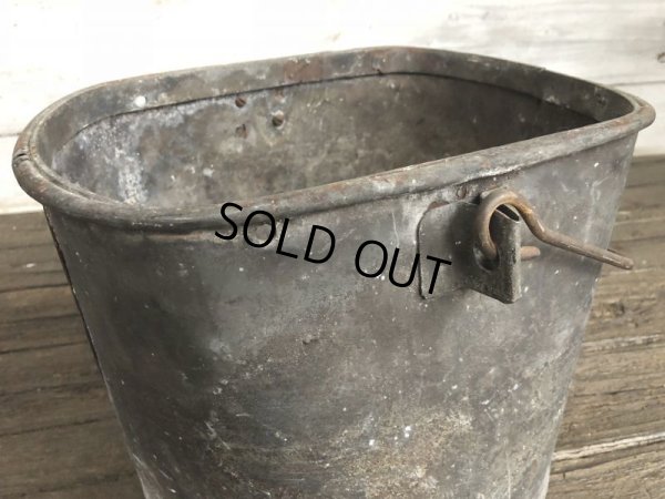 画像9: Vintage Heavy Metal Galvanzed Bucket Pail Can (J252)  