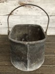 画像2: Vintage Heavy Metal Galvanzed Bucket Pail Can (J252)   (2)