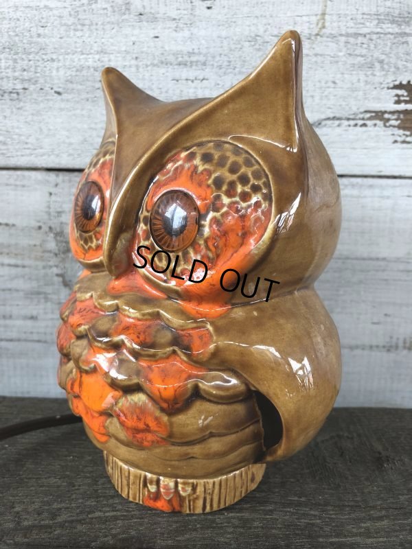 画像2: Vintage Ceramic Owl TV Lamp (J256)  