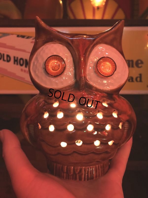 画像9: Vintage Ceramic Owl TV Lamp (J257)  