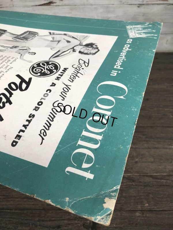 画像6: Vintage GE Portable Radio Card Board Sign (J264)