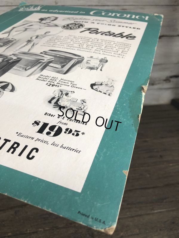 画像4: Vintage GE Portable Radio Card Board Sign (J264)