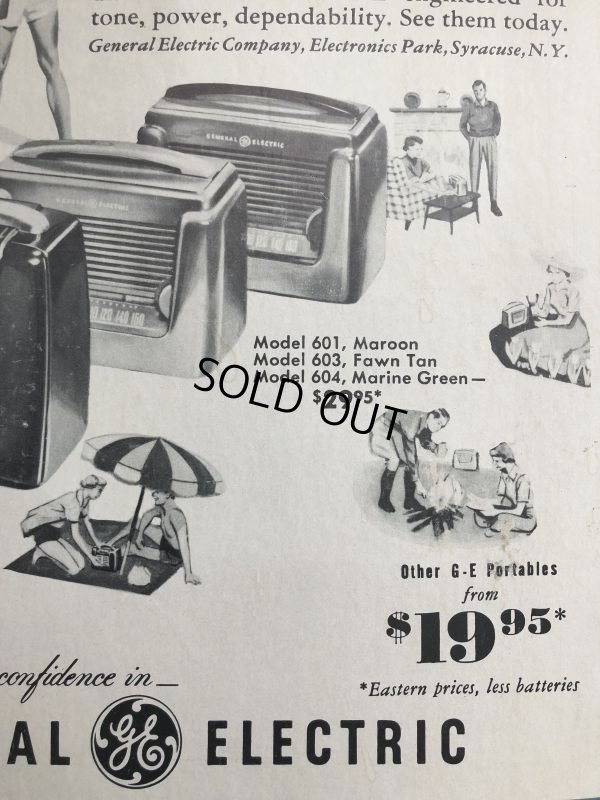 画像9: Vintage GE Portable Radio Card Board Sign (J264)