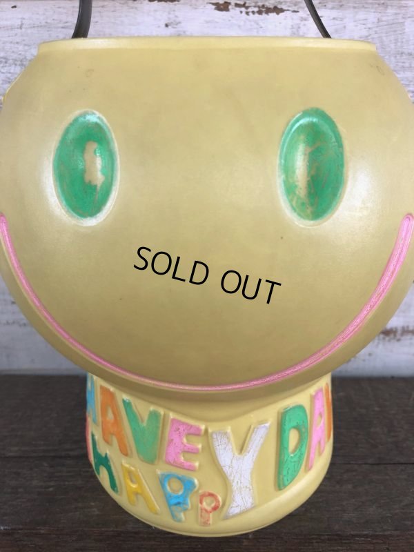 画像6: Vintage Plastic Bucket Smiley Happy Face (J271)