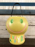 画像1: Vintage Plastic Bucket Smiley Happy Face (J271) (1)