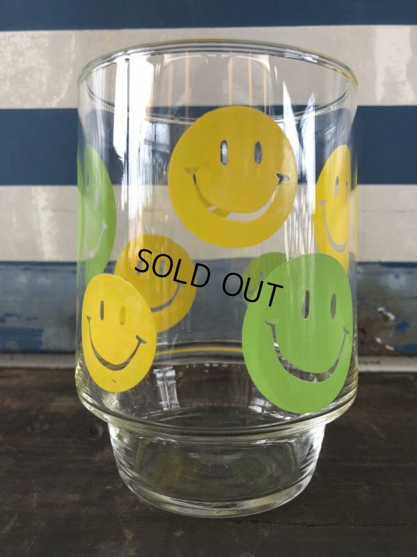 画像2: Vintage Glass Smiley Happy Face (J268)