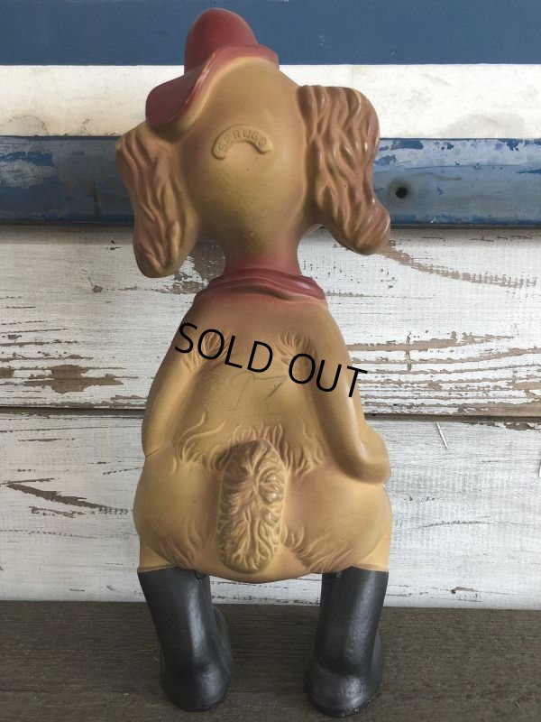 画像3: 40s Vintage Serugo Rubber Fire Dog Squeak Doll (J282)