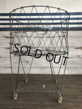 Vintage Wire Laundry Basket (J285)