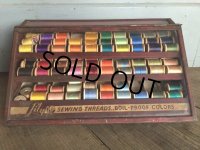 30s Vintage Lily Sewing Threads Spool Cabinet (J283)  