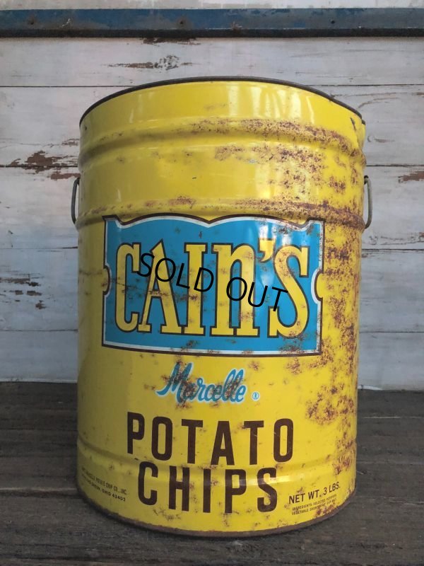 画像1: Vintage Cain's Potato Chips Can (J288) 