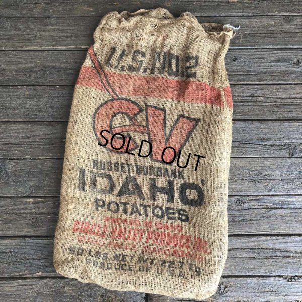 画像3: Vintage CV Potato Burlap Bag 50 LBS (J292)