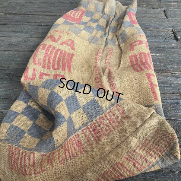 画像8: Vintage PURINA BROILER CHOW FINISHER 49 Burlap Bag 100 LBS (J289)