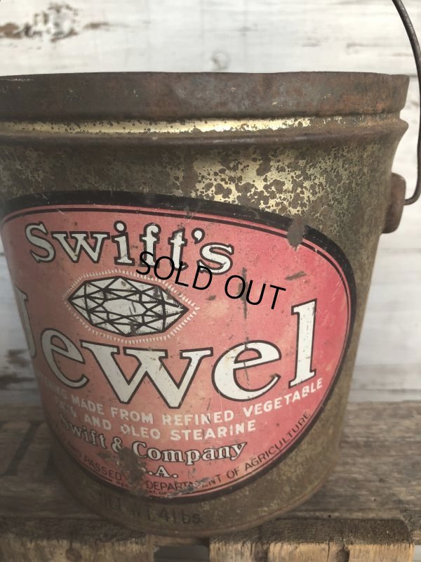 画像9: Vintage Swift's Co USA Jewel 4 Lbs Bucket Can (J294)