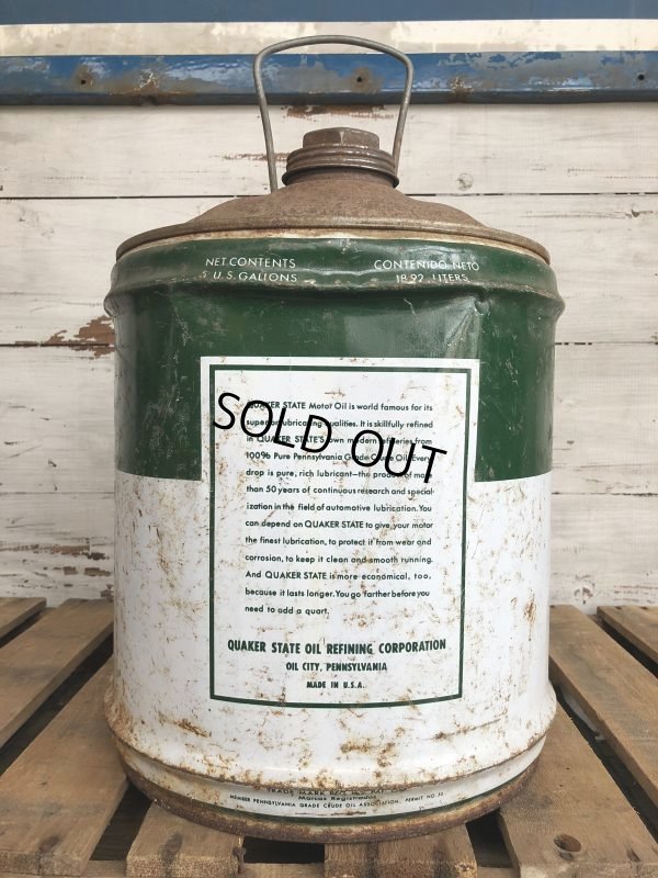 画像3: Vintage Quaker State 5 GAL Gas Oil Can (J299)  