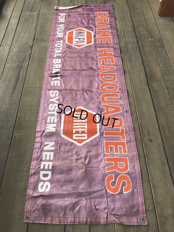 画像4: Vintage NAPA UNITED BRAKE HEADQUARTERS Banner Sign (J322)