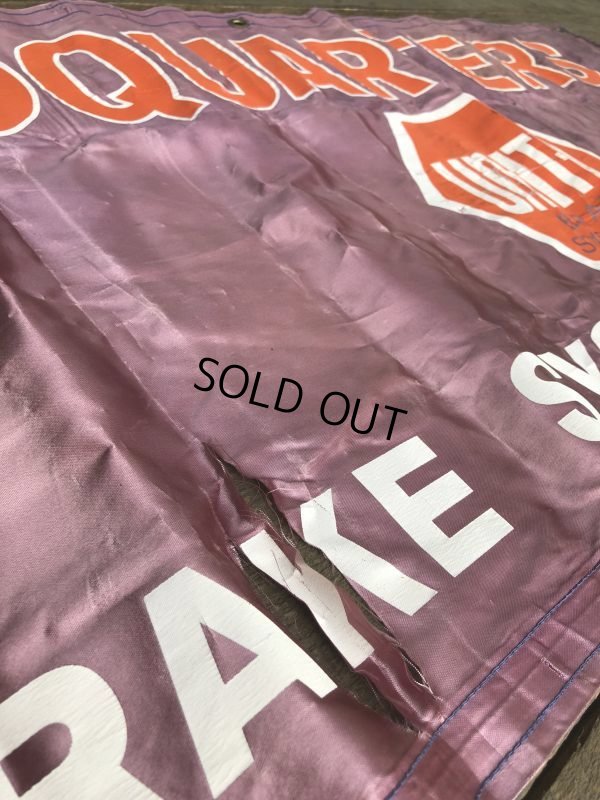 画像9: Vintage NAPA UNITED BRAKE HEADQUARTERS Banner Sign (J322)