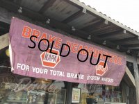 Vintage NAPA UNITED BRAKE HEADQUARTERS Banner Sign (J322)  