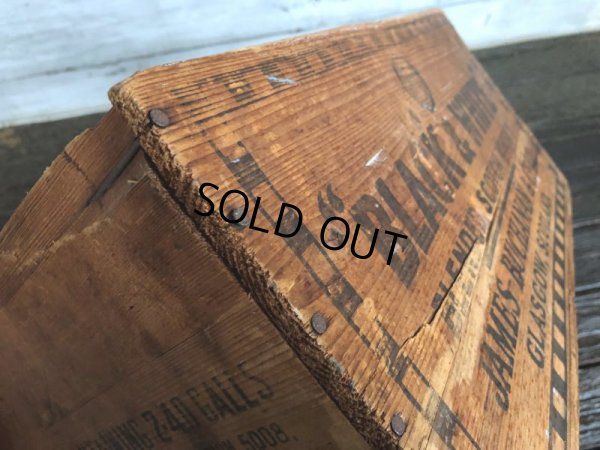 画像7: Vintage Black & White Scotch Whisky  Wooden Crate (J323)