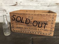 Vintage Black & White Scotch Whisky  Wooden Crate (J323)