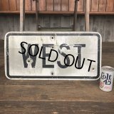 Vintage Road Sign WEST (J324)  