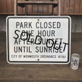 Vintage Road Sign PARK CLOSED (J332)  