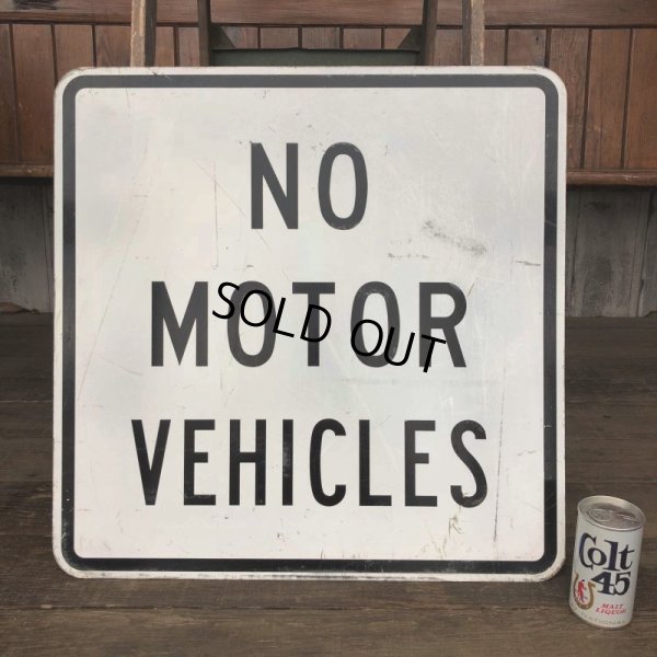 画像1: Vintage Road Sign NO MOTOR VEHICLES (J330)  