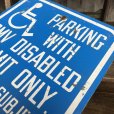 画像5: Vintage Road Sign Handicap Parking (J328)  