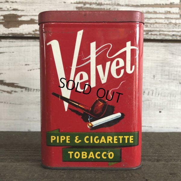 画像1: Vintage Velvet Tabacco Pocket Tin Can (J339)    