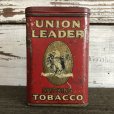 画像1: Vintage UNION LEADER Tabacco Pocket Tin Can (J340)     (1)