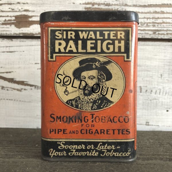 画像1: Vintage SIR WALTER RALEIGH Tabacco Pocket Tin Can (J341)    