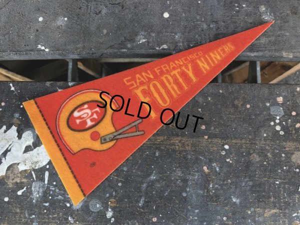 画像1: 70s Vintage NFL Mini Pennant SAN FRANCISCO FORTY NINERS (J347)