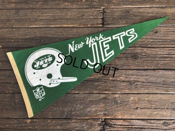 画像1: 60s Vintage NFL Pennant Flag Banners NY JETS (J353)