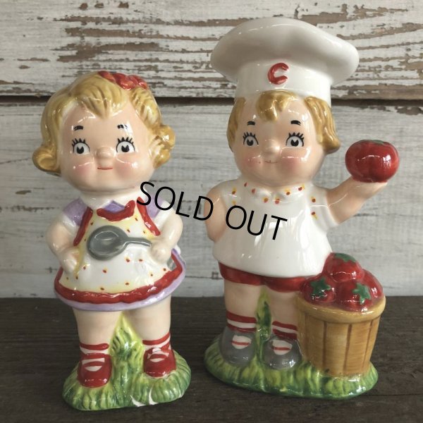 画像1: Vintage Campbell Soup Kids Salt & Pepper Statue (J369)