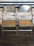 画像1: Vintage Metal Folding Chair (J377) (1)