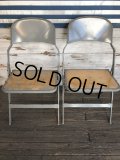 Vintage Metal Folding Chair (J377)