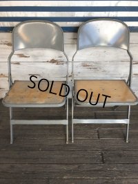 Vintage Metal Folding Chair (J377)