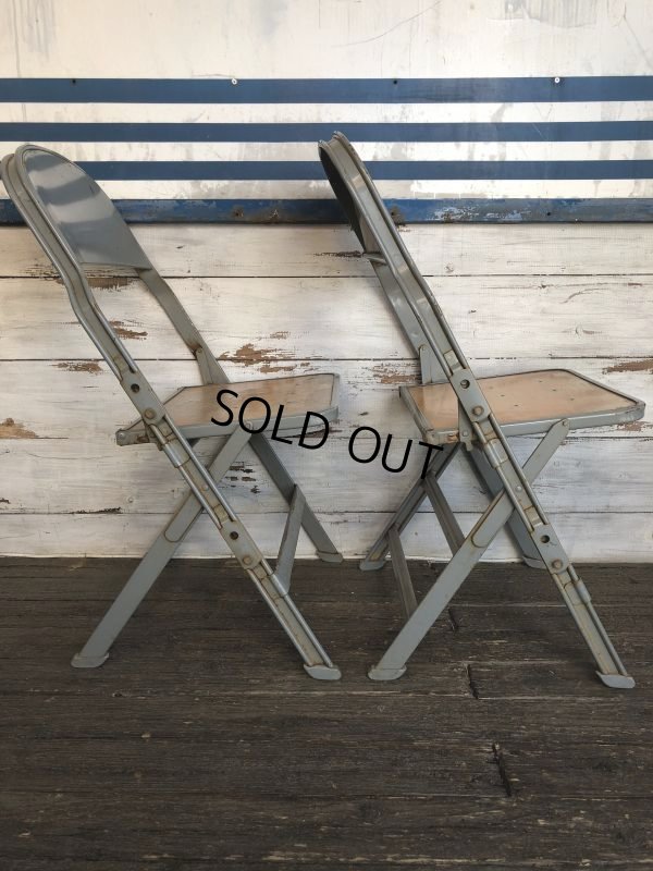 画像2: Vintage Metal Folding Chair (J377)